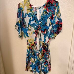 RACHEL Rachel Roy Multicolor Floral Shorts Jumper